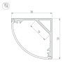Профиль Arlight SL-KANT-H30-3000 ANOD 046182