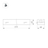 Трековый трехфазный светильник Arlight LGD-LUNGO-4TR-L600-20W-30W Warm3000 (Белый, двойной асимметричный 2х20 deg, 230V) (IP20 Металл) 064242