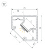 Профиль Arlight SL-KUB-DISPLAY-2525-2000 ANOD BLACK (Алюминий) 062894