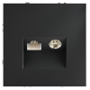 Розетка телевизионная встраиваемая Voltum S70 TV+RJ45 кат. 6, (графит) VLS060707