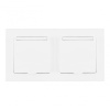 Розетка двойная (двухпостовая) с/з и шторками Arte Milano SET06-2-41-1x2 white