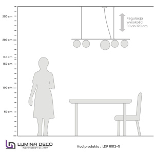 Подвесной светильник Lumina Deco Baristica LDP 6012-5 BK+WT