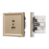 Механизм USB розетки Arlight SCT-TENDO-MUAC-SFPL-GD (5V, 3A, QC3) 054537