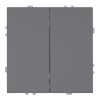 Выключатель двухклавишный Stekker Эмили RSW10-5116-10 платиново-серый soft touch 50823