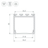 Алюминиевый профиль Arlight PLS-LOCK-H25-3000 ANOD 044846