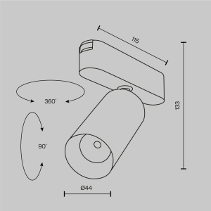 Трековый магнитный светильник Maytoni Focus LED TR103-1-12W4K-M-W