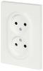 Розетка Эра Arktik 16-2107-08 без заземления двойная 2X2P 16А-250В белый матовый Б0071688