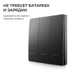 Выключатель кинетический 3кл., IP44, 2,4 ГГц, Smart, чер. Apeyron 04-83