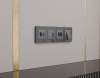 Комплект механизма розетки компьютерной + TV оконечной RJ-45 с автоматической защитной шторкой Alfa Антрацит серый Ambrella Volt MA662510 (AP6625, VM195)