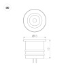 Мебельный светильник Arlight ART-PICCOLO-BUILT-R13-1W Warm3000 (WH, 30 deg, 3V) (IP40 Металл) 061666