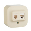Розетка двойная RJ11+RJ45 Legrand Quteo 782251