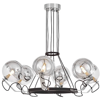Подвесная люстра Lumina Deco LDP 9110-6 BK+CHR