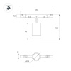 Трековый магнитный светильник Arlight MAG-MICROCOSM-SPOT-ZOOM-R59-12W Warm3000 (BK, 20-60 deg, 24V) (IP20 Металл) 052084