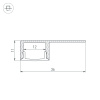 Алюминиевый профиль Arlight Arlight ARH-DECORE-S12-LINE-EDGE-3000 ANOD 052994