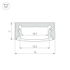 Алюминиевый профиль Arlight SL-Slim-H7-3000 Anod 036033