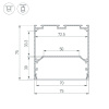 Алюминиевый профиль Arlight LINE-S-7575-3000 WHITE 041860