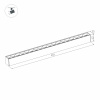 Трековый магнитный светильник Arlight MAG-LASER-45-L480-18W Warm3000 (BK, 15 deg, 24V, DALI) 046548