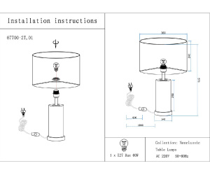 Настольная лампа Kink Light Тайла 07700-2T,01-20(01)
