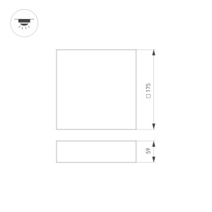 Накладной светильник Arlight SP-Quadro-S175x175-16W Day4000 034784