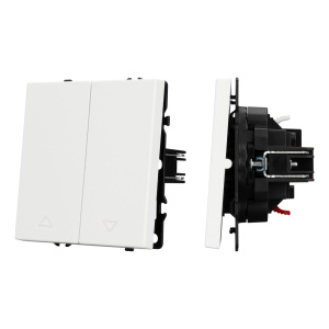 Выключатель управления шторами 2 кл софт-тач белый кварц Arlight SWT-MKR2-SFPL-WH (250V, 10A) 054241(1)