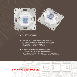Розетка RJ45 Arte Milano 205.45-1.white