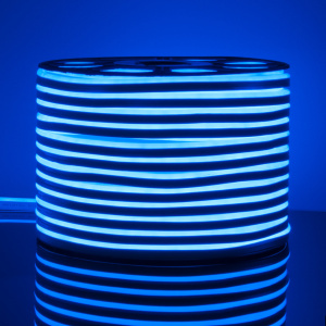 Светодиодный гибкий неон Elektrostandard 220V 9,6W 120Led 2835 IP67 односторонний синий, 50 м 4690389136542