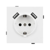 Механизм розетки с USB зарядкой Arlight SCT-TENDO-MUAA-PL-WH (230V, 16A) 054082