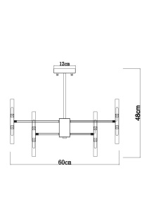 Люстра на штанге Arte Lamp Ramona A7410PL-24CC