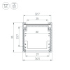Профиль Arlight LINE-3535-BENT-SIDE-2000 ANOD 055738