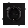 Механизм розетки с USB зарядкой Arlight SCT-TENDO-MUAC-PL-BK (230V, 16A) 054087