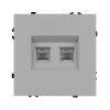Механизм сдвоенной компьютерной розетки Arlight SCT-NOBE-MPC2-SFPL-IS (RJ-45, CAT6) 059451