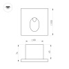 Светильник для ступеней Arlight LT-TIE-S100-3W Warm3000 (GR, 45x70 deg, 230V) (IP65 Бетон) 050876