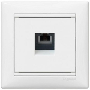 Розетка телефонная RJ11 Legrand Valena белая 774438