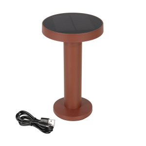 Настольная лампа аккумуляторная Arlight SP-BRIO-1.4W Warm2700 (Кортен, 105 deg, 5V) (IP54 Металл) 060833