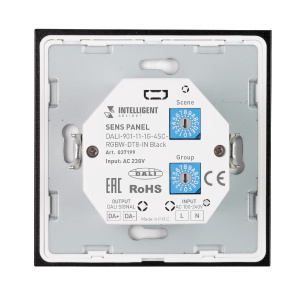 Сенсорная панель Arlight DALI-901-11-1G-4SC-RGBW-DT8-IN Black BUS/230V 037199