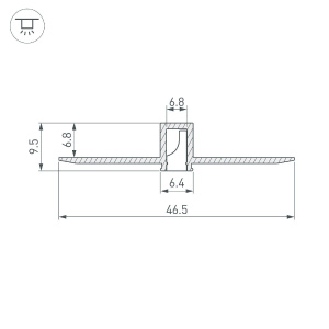 Алюминиевый профиль Arlight LINIA7-FANTOM-2000 ANOD 052377