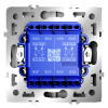 Перекрестный переключатель двухклавишный встраиваемый VOLTUM S70 VLS020502 (белый матовый)