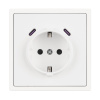 Розетка зк со шторками с USB тип C+С софт-тач белый кварц Arlight SCT-MUCC-SFPL-WH (250V, 16A) 061818(1)