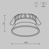 Встраиваемый светильник Maytoni Technical Downlight Okno DL055-18W3-4-6K-W