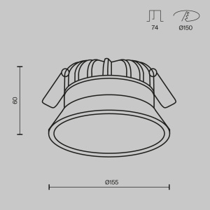 Встраиваемый светильник Maytoni Technical Downlight Okno DL055-18W3-4-6K-W