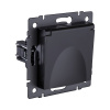 Розетка штепсельная SCHUKO 16A/250 В с крышкой, черный матовый Kollinger REA-006BM для Aspekt, Eleganz, Reflex