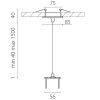 Подвесное встраиваемое крепление для светильников 2144XХ Lightstar Rullo 590047