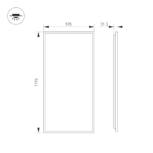 Панель светодиодная Arlight DL-TITAN-S600x1200-60W Day4000 052815