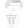 Блок розеток 47 (2 секции и 2 USB) Mebax 00-00000830