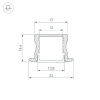 Алюминиевый профиль Arlight LINE-2315-F-2000 ANOD BLACK 044278