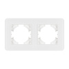 Рамка на 2 поста стеклянная Arlight FRM-OMALI-GS-2-WH 049692