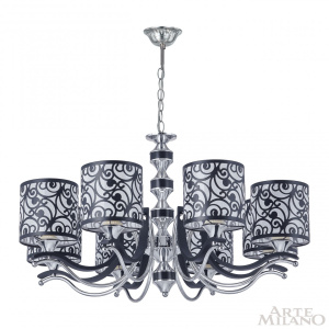 Подвесная люстра Arte Milano Florentia-4957 304957/8 Bk/Ni