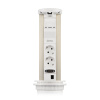 Блок розеток 12J (2 секции, USB type A+C + RJ45 + HDMI) беспроводная зарядка Mebax 00-00002598