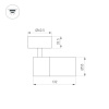 Спот Arlight SP-ARTEMIS-SURFACE-FLAP-R55-12W Warm2700 (BK, 8-80 deg, 230V) (IP20 Металл) 062105