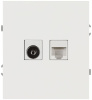 Розетка ЭРА Arktik 16-3110-01 комбинированная RJ45+TV белый Б0070494